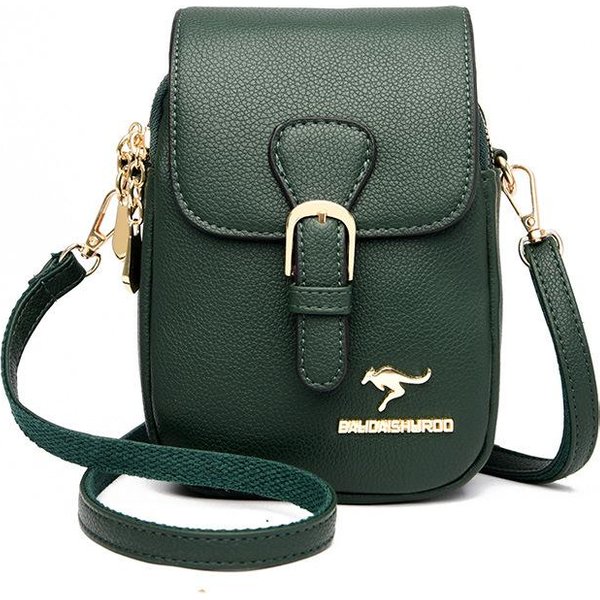 Torba Damska Nowa Damska Torba Na Telefon KomóRkowy Prosta I Wszechstronna MięKka SkóRa Jednoramienna Crossbody Portmonetka Modna Gray-image