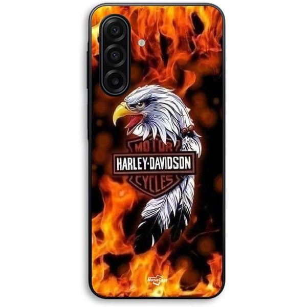 Etui Na Samsung Galaxy A57 Harley Davidson Orzeł Ogień Maniacase Czarny-image