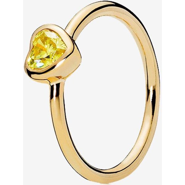 Anillo De Plata De Ley 925 Con Forma De CorazóN Brillante Dorado Con Anillo De Cristal Para Mujer, Regalo De Fiesta De Boda, JoyeríA De Moda 9 Beige-image