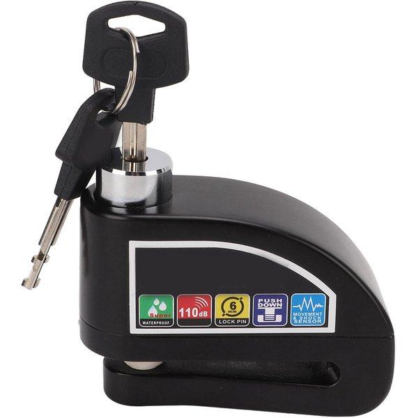 Candado De Seguridad Para Freno De Disco De 110 Db Con Alarma Antirrobo Para Motocicletas, Bicicletas EléCtricas Y Bicicletas De MontañA.-image