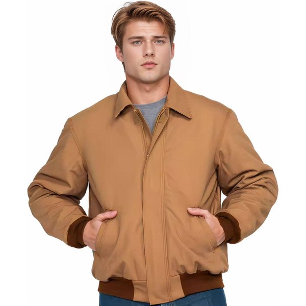 Chaqueta Nueva De Hombre Para Primavera Y OtoñO Con Solapa De Canalé Cremallera Parte Superior Chaqueta 2XL-image