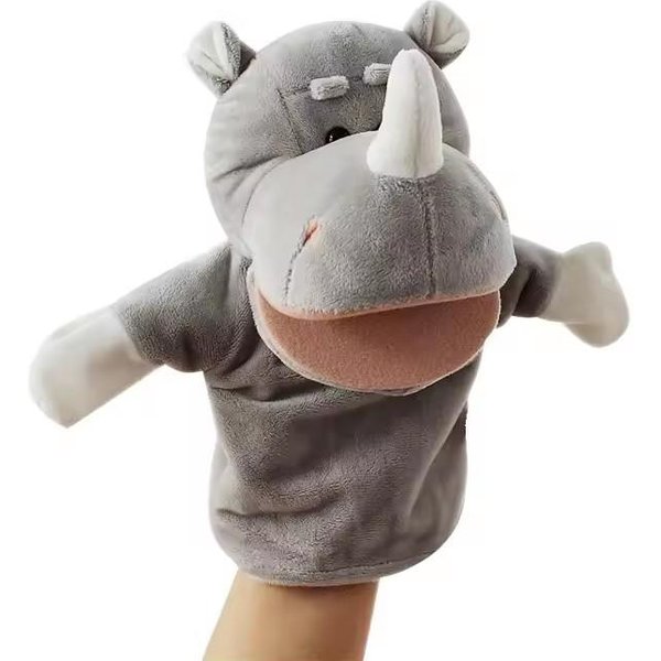 Pluszowa Lalka ZwierząTko Dla Dzieci MięKka Wypchana Zabawka Lalka Figurka Pluszowy SłOń Dziecko Dinozaur Dekoracja MałPa Kawaii Lalka Pacynka Na Palec-image