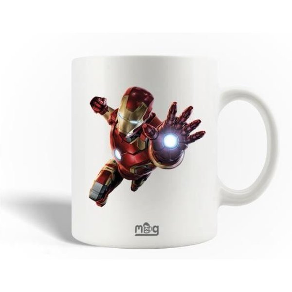 Taza De CeráMica - Iron Man - 2008 - 30Cl - Apta Para Lavavajillas - Blanco-image