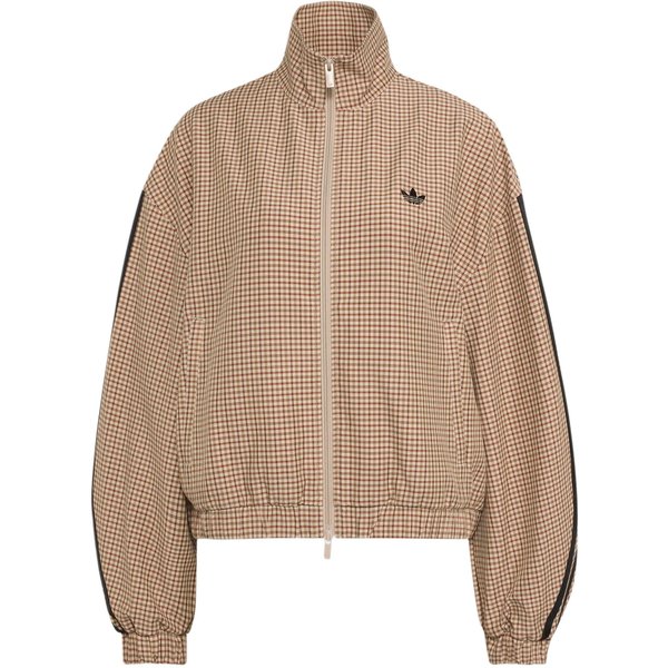 Adidas Originals Top Checks Sudadera Con Cremallera Doble De Color Bloque Rayas Vintage Casual Manga Larga Chaqueta A Cuadros Chaquetas Para Mujer LE8307 M Beige-image