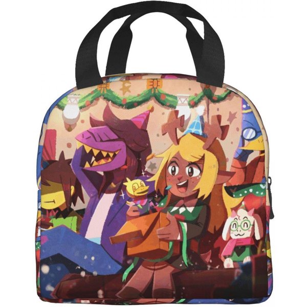 Deltarune Lancer GadżEty Izolowana Torba Na Lunch Na Piknik Ralsei Kris Torba Do Przechowywania ŻYwnośCi PrzenośNy Termiczny Cooler Lunchbox Option 1-image