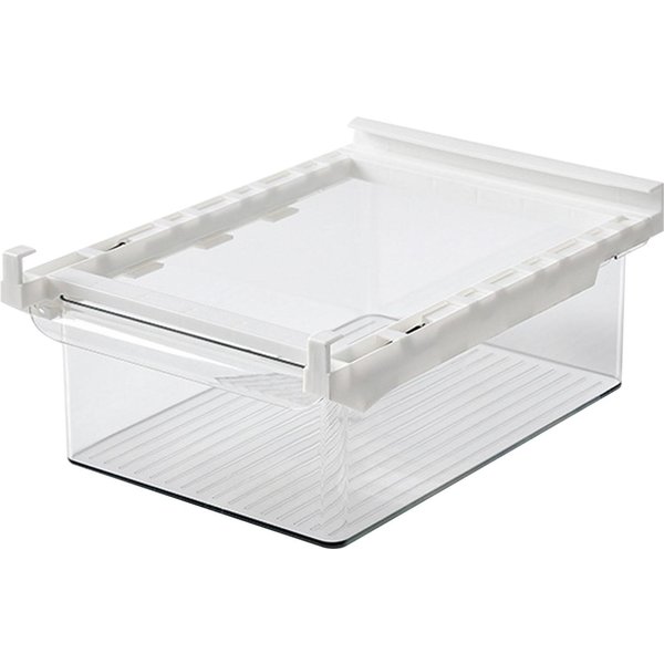Organizador De Cajones De Nevera PET Transparente Contenedor Organizador Para Nevera Estante ExtraíBle Soporte Caja De Almacenamiento Para White-image