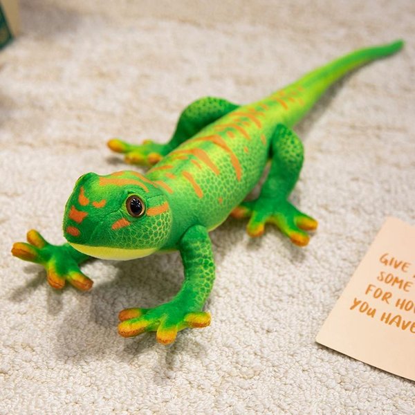 Symulowana Lalka Gekon Kreatywna Realistyczna Kameleon Pluszowa Zabawka Kreatywna Poduszka Dla ChłOpca Nadziewana Lalka Prezent Urodzinowy Szmaciana Lalka 50Cm Green-image