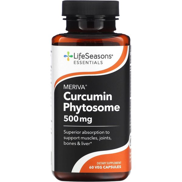 Lifeseasons, Meriva Kurkumina Fitosom, 500Mg, 60 KapsułEk WegetariańSkich (250 Mg Na KapsułKę)-image