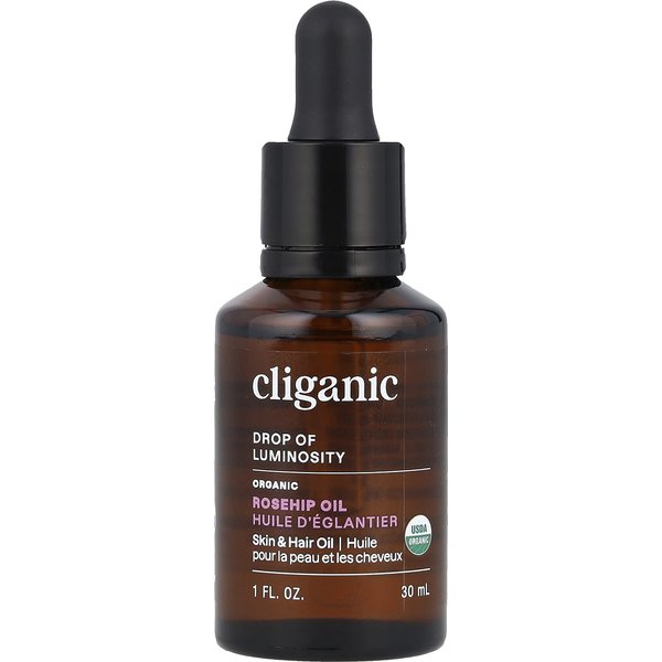Cliganic, Organiczny Olej Z Dzikiej RóżY, 1 Uncja PłYnu (30 Ml) Black-image