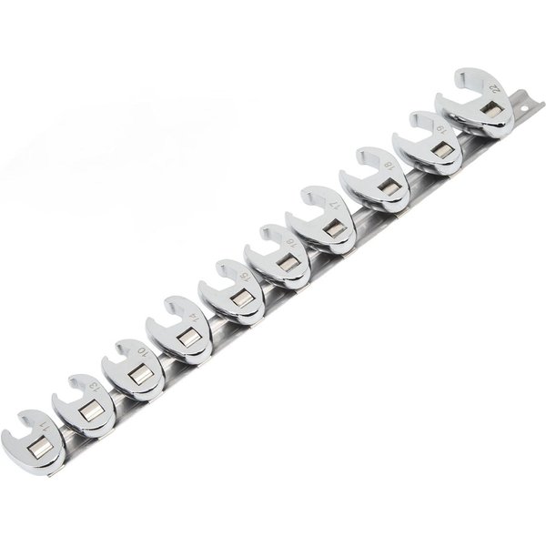 Juego De 10 Llaves De Pata De Gallo De 10 Mm A 22 Mm, Llaves MéTricas Para Tuercas Para Trinquete De 3/8 De Pulgada-image