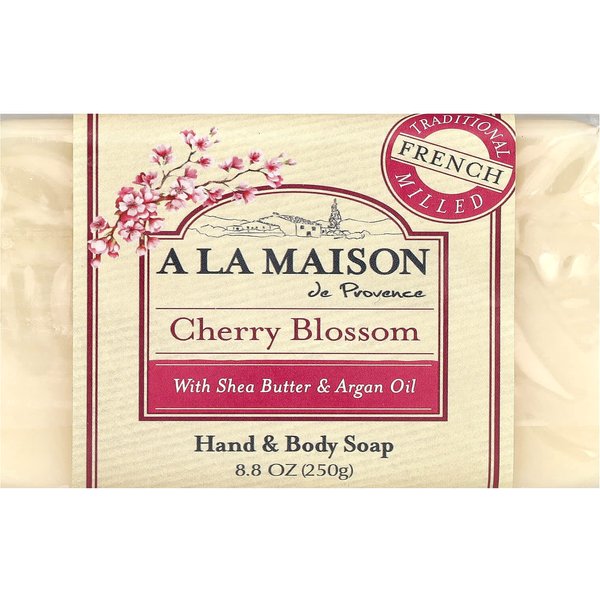 A La Maison de Provence, Hand And Body Bar Soap, Cherry Blossom, 8.8 Oz (250 G)-image