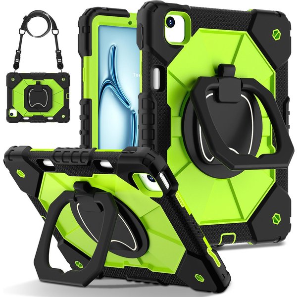 Etui Pancernik Z Podstawką Odporne Na WstrząSy Do Tabletu Ipad Air 5 Air 6 A16 11. Generacji M3 Pro 11 12.9 13 10. Generacji 10.5 10.2 9. Generacji 8. 6. 5. Generacji 9.7 Mini 7 6 Ipad Mini 6 7-image