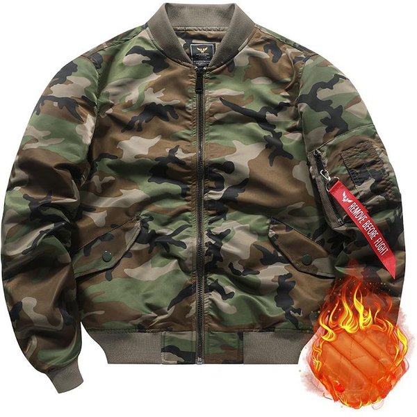 Chaqueta De Camuflaje De OtoñO E Invierno Chaqueta Bomber Chaqueta De Vuelo Para Hombre L Gray-image