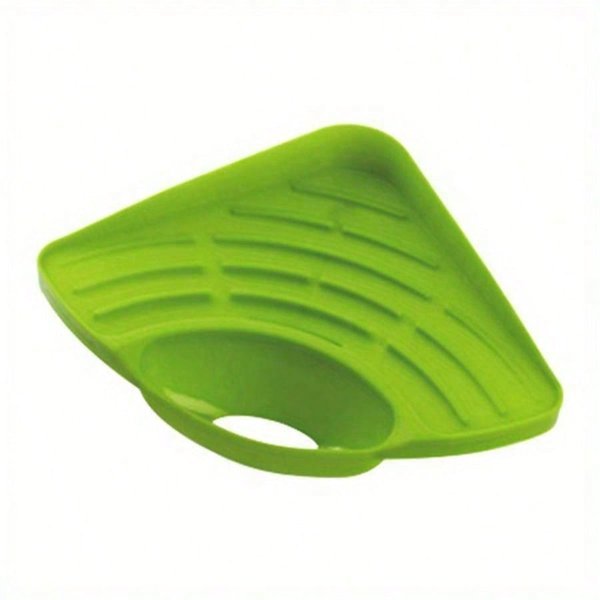 Estante Esquinero Para Fregadero De Cocina, Cesta Escurridora Para Frutas Y Verduras, Rejilla Escurridora Para Fregadero, Organizador Para Esponjas, Accesorios De Cocina Verde-image