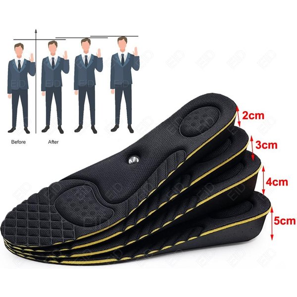Plantilla Para Aumento De Altura Con Soporte MagnéTico Para Arco De 2-5Cm, CojíN Invisible, Elevador De Altura, Corte Libre, Inserto Para TalóN, Soporte MáS Alto, Almohadilla Para Pie Height 5Cm-image