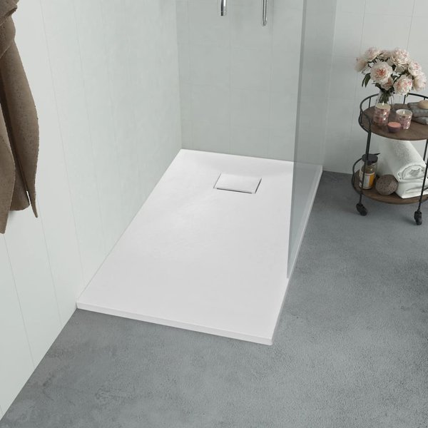 Vidaxl Plato De Ducha, Smc, Blanco, 100 X 70 Cm-image
