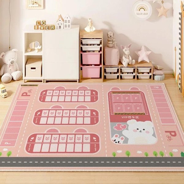 Dywan Do Zabawy W Pokoju DziecięCym Dywan Do Zabawy W Salonie Sypialni Tor Samochodowy Dla Dzieci Cyfrowa Mata Do Puzzli Mata Do Zabawy I Raczkowania Dla NiemowląT 80*120Cm-image