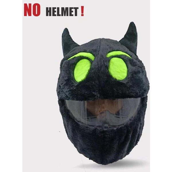 Pokrowiec Na Kask Motocyklowy Uroczy KreskóWkowy Pluszowy Kapelusz Na Kask Z Szalonymi DużYmi Elastycznymi Uszami Zabawny Pokrowiec Ochronny Na Kask Do Jazdy-image