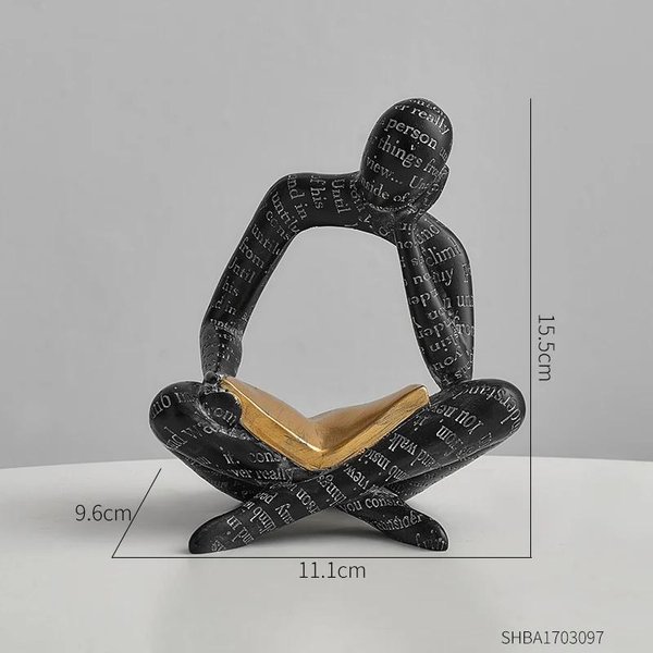 Resina Individualista ArtesaníAs Hechas A Mano Escultura Pensador Estatuilla Estatua DecoracióN Del Hogar Interior Oficina Adornos De Escritorio Regalo-image
