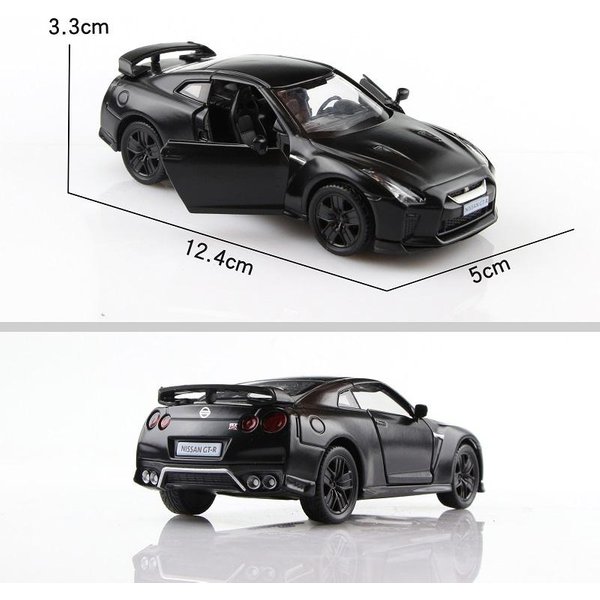 Skyline JDM Nissan GTR R35 Supercar Symulacja Odlewany I Zabawkowy Pojazd SamochóD Z NapęDem Pull Back RMZ City 1:36 PrezentóW Ze Stopu Dla Dzieci-image