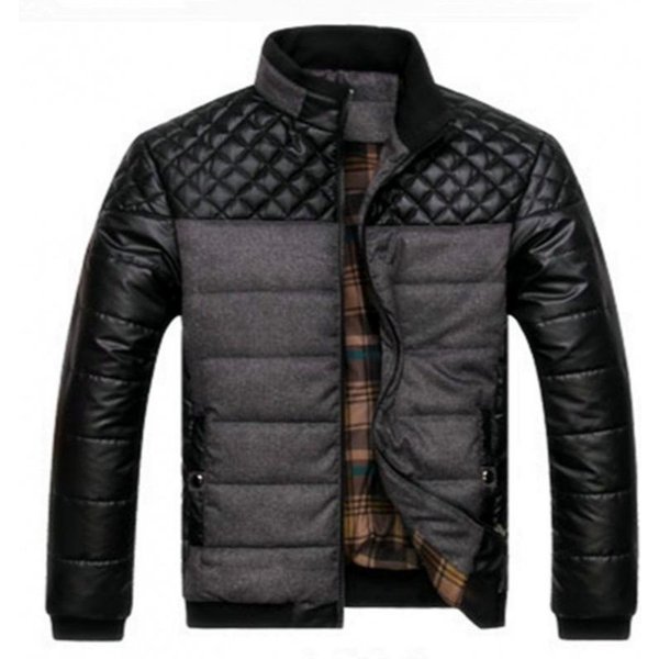 Chaquetas De AlgodóN Acolchadas De Invierno Para Hombres De Mediana Edad Y Ancianos, Holgadas, CáLidas, De Terciopelo Y Acolchadas De AlgodóN Gruesas 4XL Gris-image