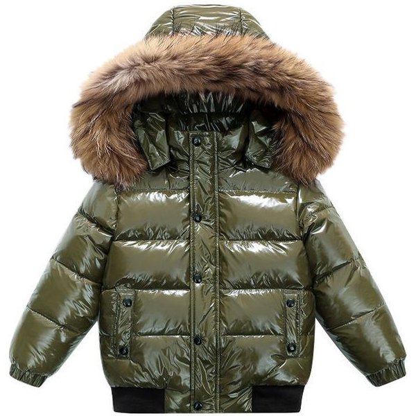 Chaqueta De PlumóN Para NiñOs Gruesa CáLida Abrigo De PlumóN Para NiñOs Capucha Abrigo Acolchado Para NiñOs Y NiñAs Cortavientos Chaqueta De Invierno Para Adolescentes 130Cm Black-image