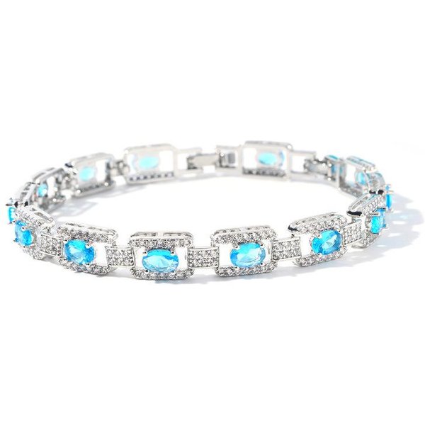 Europejska I AmerykańSka BiżUteria Wysoki Styl Cyrkonia Bransoletka Damska MniejszośCiowy Design Lekki Luksus PełNa Cyrkonie Spersonalizowana Bransoletka Trend. Free Extended Buckle White-image