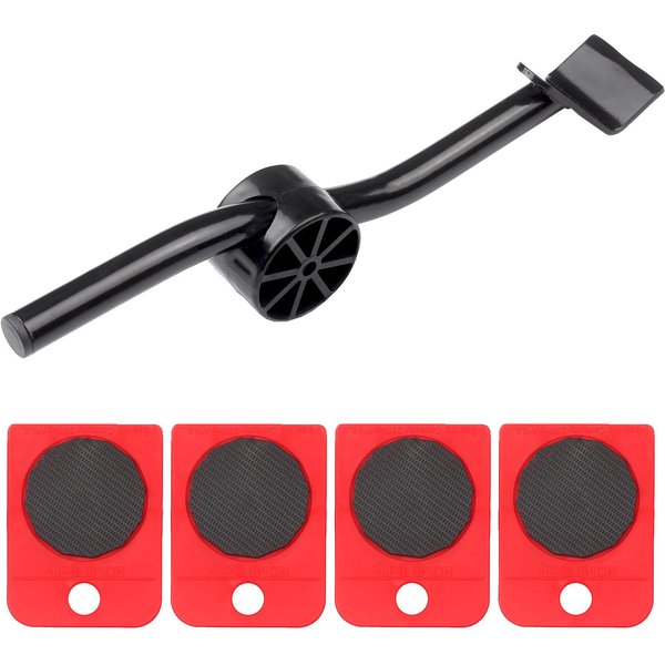 Kit De Movimiento De Muebles Pesados, Sistema De Movimiento De Elevador De Rodillos Para ElectrodoméSticos Easy Mover Con Deslizadores De 4 Ruedas-image