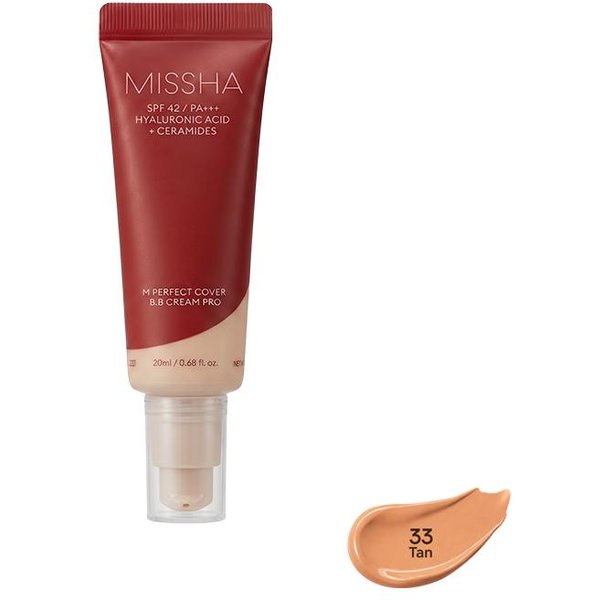 Missha M Perfect Cover BB Cream SPF42 Pa+++ 50Ml No.13 Beige Brillante (3 Opciones) #20Ml _ No. 33 Tan X 1Pcs Brown-image