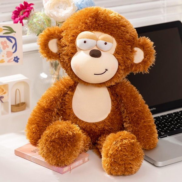 50-90Cm Kawaii SzczęśLiwa MałPka Pluszowa MięKka Lalka UspokajająCa Dla Niemowlaka Dekoracja Poduszka KreskóWkowe ZwierzęTa Orangutan Dziecko Prezenty Urodzinowe ŚWiąTeczne About 70Cm-image