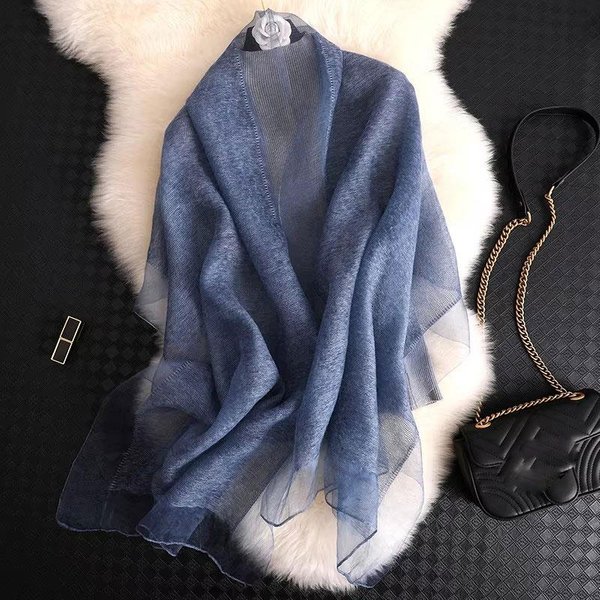 Bufanda De Seda Para Mujer Foulard SóLido Femenino Pashmina Chal Y Chal Grande Toalla De Playa PañUelo Hijab MusulmáN-image