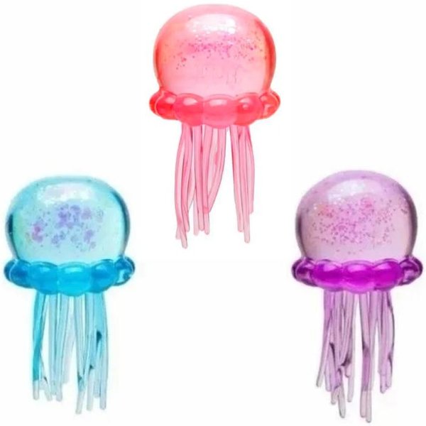 3 Sztuki Needoh OśMiornica I Meduza Squishy, Losowy Kolor, MięKka Zabawka Antystresowa, Urocza RelaksująCa Zabawka Sensoryczna Do ŚCiskania-image