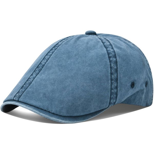 Voboom PłAska Czapka Dla MężCzyzn Klasyczna Czapka Gazeciarza Czapki Golfowe BawełNa Twillowe Klasyczne Czapki Ivy Nakrycie GłOwy Cabbie Casualowa Beret BiałY 57-60Cm Gray-image