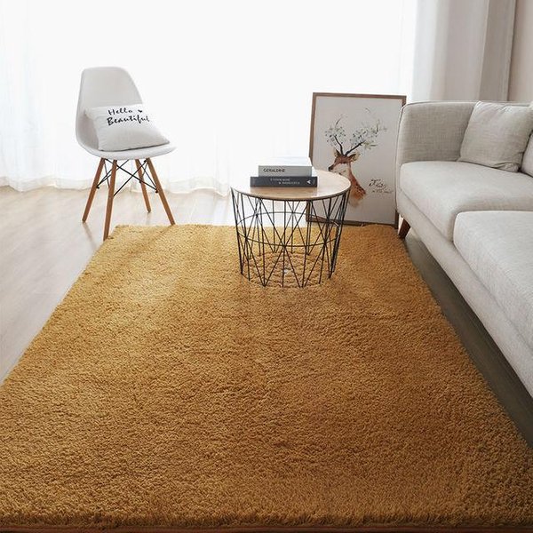 Nowoczesny Gruby Puszysty Dywan Stolik Kawowy Do Salonu Sypialnia Tatami AntypośLizgowa ChłOnna BiałA Mata PodłOgowa Wycieraczki WejśCiowe Do łAzienki 40X60Cm 15X23Inch-image