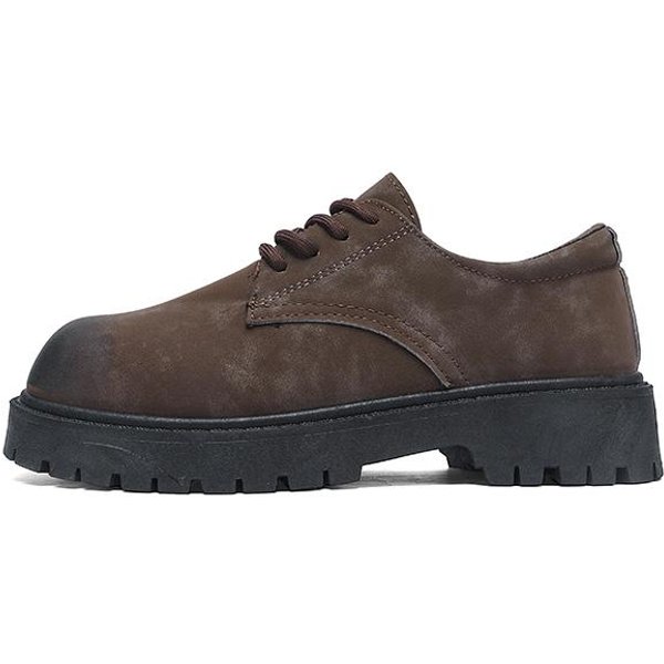 MęSkie Retro Buty Codzienne Na Grubej Podeszwie Cztery Pory Roku OddychająCe MięKka Podeszwa Buty Do Chodzenia Na ZewnąTrz Modne MłOdzieżOwe Biznesowe Buty Dla GośCi 45 Gray-image