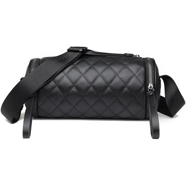 Bolso Bandolera Nuevo Con Diamantes Bolso Cubo Gran Capacidad Bolso Cruzado Redondo Barril Simple Bolso Retro Para Mujer-image