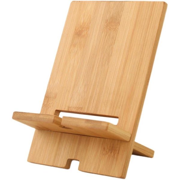 Soporte De Bambú Para TeléFono De Escritorio PráCtico Soporte De Carga De Smartphone De Madera Soporte Creativo Perezoso Multifuncional Amarillo-image