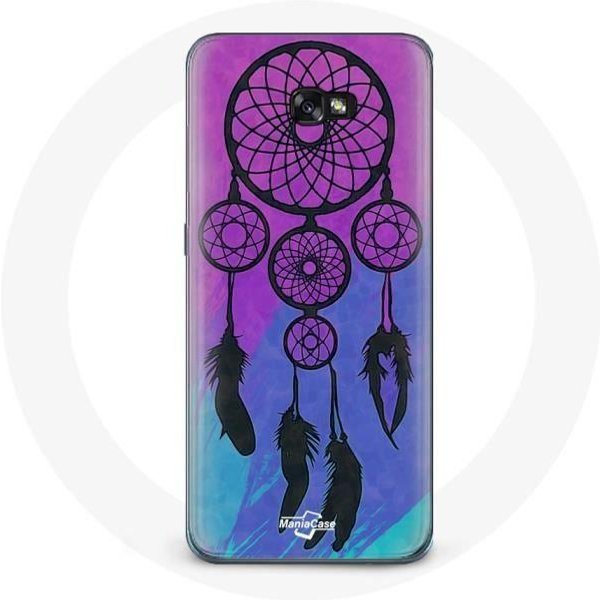 Funda Para Samsung Galaxy A5 2017 AtrapasueñOs Negro Fondo Azul Y Violeta-image