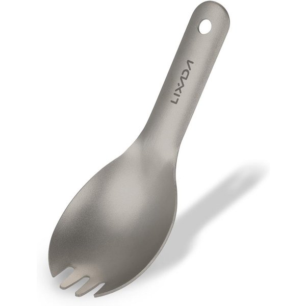 Lixada Cuchara-Tenedor De Titanio De Mango Corto Ultraligera Para NiñOs BebéS, CuberteríA Para Picnic Y Camping Al Aire Libre Spork-image