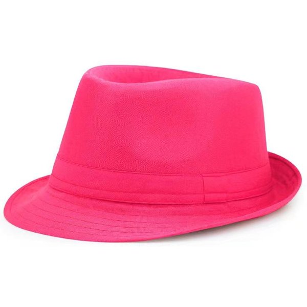 Letni Jednolity Jasny Kolor Kapelusz PrzeciwsłOneczny Brytyjski Kapelusz Jazzowy Cylinder MęSki Cylinder Zimowy Kapelusz Jazzowy CiepłY Dla OsóB W ŚRednim I Starszym Wieku Kapelusz Fedora Pink-image