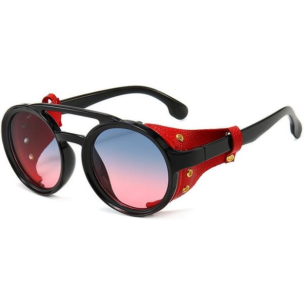 Crsd Gafas De Sol Redondas Retro Steampunk DiseñO Vintage Hombres Mujeres Gafas De Sol Vintage Uv400 Lentes Gafas Oculos De Sol Y11320Yy-Other Black-image