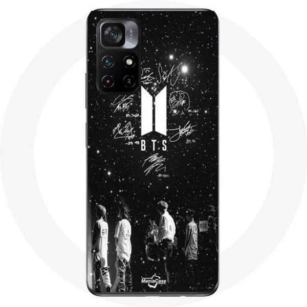 Coque Maniacase Pour Xiaomi Poco M4 Pro 5G Bts Signature Nuit Etoilé Negro-image