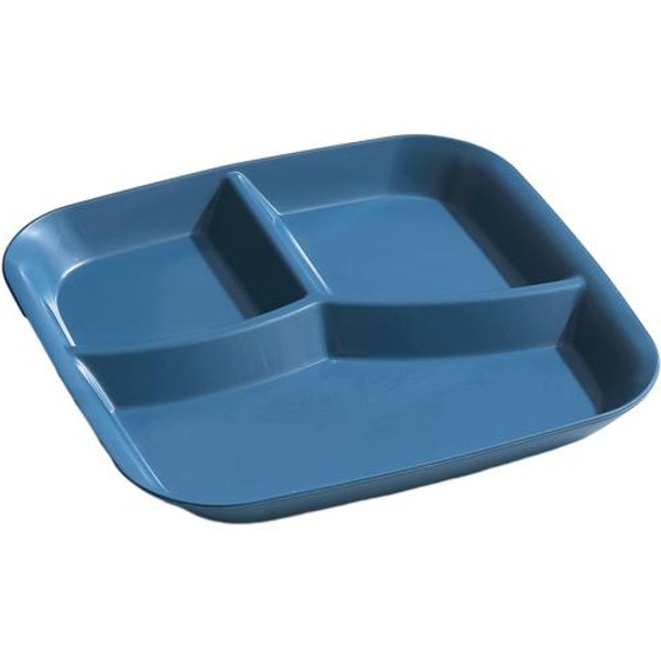 ProstokąTny Talerz Obiadowy 3 PrzegróDki Food Grade PP MożNa Myć W Zmywarce DorośLi Dzieci PrzekąSka śNiadaniowa PosiłEk Warzywny Naczynie Do Serwowania żYwnośCi ArtykułY Kuchenne Kolor Ciemny Niebieski-image