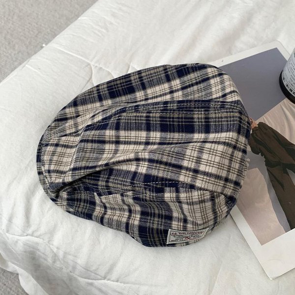 Vintage Berety MężCzyźNi Kobiety Unisex Berety Kapelusz Gazeciarza Kapelusze Wiosenne Jesienne Czapka Z Daszkiem Codzienne Regulowane Czapki Gray-image