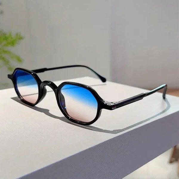 Gafas De Sol Cuadradas Retro De Montura Completa Para Mujer Hombre Lujo Punk Hip Hop CláSico ProteccióN UV400 Gray-image