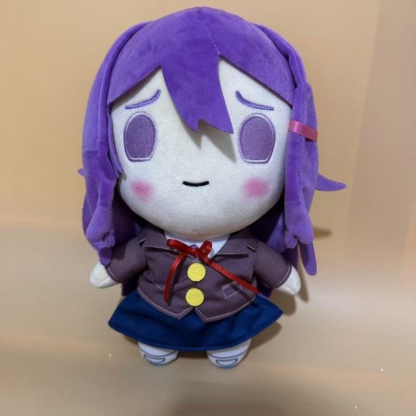 Doki Doki Literature Club Ddlc Pluszowa Sayori Yuri Natsuki Monika MięKka Wypchana Lalka Anime Pluszak Na Urodziny Fana Dekoracja Domu 25Cm-image