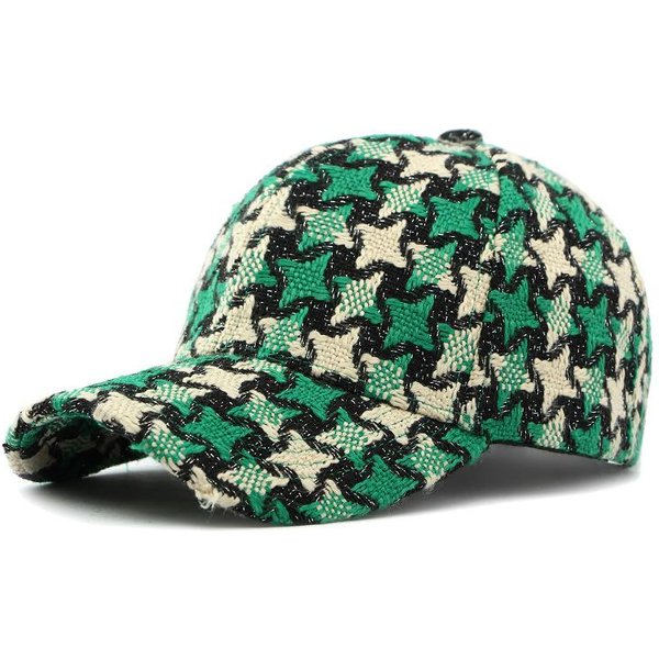 Gorra De BéIsbol RíGida De Punto Grueso CáLido Para Mujer Primavera Y Verano Nueva Gorra Con Visera Para El Sol Verde-image