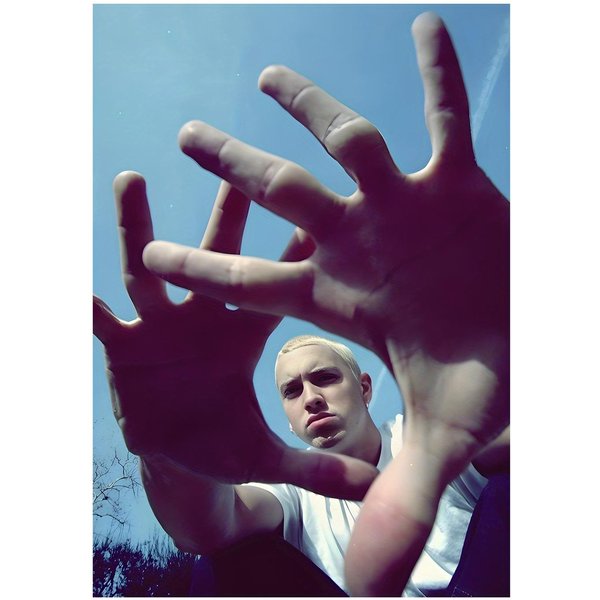 1 Szt. Gobelin Ze Slim Shady Eminemem Do Sypialni Salonu, Fajne Rzeczy Do Pokoju, DużY Rozmiar, Poliester Druk 2D, Rzeczy Do Sypialni, Rap 40X60Cm Blue-image