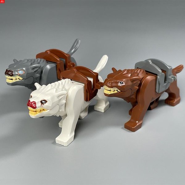 Ladrillos MOC Hazlo Tú Mismo Figura De AccióN Animal Lobo Accesorios Bloques De ConstruccióN Educativos Juguetes Ensamblados Regalos Para NiñOs Brown-image
