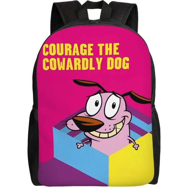 Mochila De Anime Perros Cobardes Para Hombres Mujeres Resistente Al Agua Escolar Universitaria Bolsa CóMica ImpresióN Mochilas Escolares One Size-image